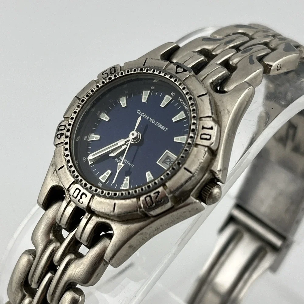 Gloria Vanderbilt Watch Women 28mm Case Blue Dial 6.25